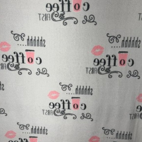 Blueberry Cove "Coffee First" Gray Oversized Blanket/Throw - 47" x 66 1/2" - Picture 4 of 6